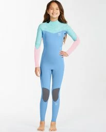 Discount 🔥 Billabong 👧 Girls' 3/2 Synergy Back Zip Full Wetsuit SURFSIDE 🧨
