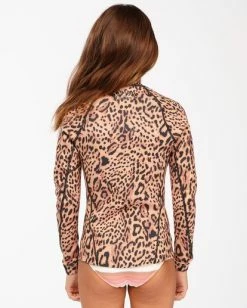 Discount 🌟 Billabong 1mm 👧 Girls' Peeky Wetsuit Jacket ANIMAL 🔔 -Color of the season Shop abgw800100 billabongw ani bck1 1