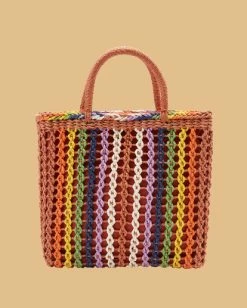 Hot Sale 👏 Billabong Salty Blonde What's Ur Handle Tote Bag SIPPIN COCONUTS ✔️ -Color of the season Shop abjbp00185 billabongp mpm0 frt1 1