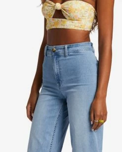 Brand new 👏 Billabong Free Fall Indigo Wide-Leg 👖 Jeans WASHED DENIM 🔔 -Color of the season Shop abjdp00113 billabongw bfcw dtl2 1