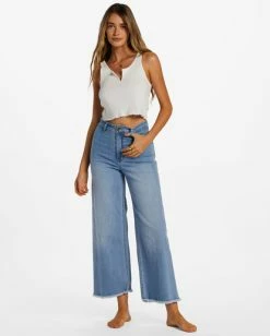 Brand new 👏 Billabong Free Fall Indigo Wide-Leg 👖 Jeans WASHED DENIM 🔔 -Color of the season Shop abjdp00113 billabongw bfcw frt1 1