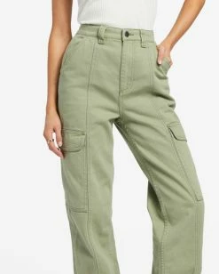 Cheapest 🔥 Billabong Wall To Wall Denim Cargo Pants ARMY ❤️ -Color of the season Shop abjdp00135 billabongw arm dtl1 1