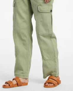 Cheapest 🔥 Billabong Wall To Wall Denim Cargo Pants ARMY ❤️ -Color of the season Shop abjdp00135 billabongw arm dtl2 1