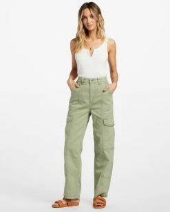 Cheapest 🔥 Billabong Wall To Wall Denim Cargo Pants ARMY ❤️ -Color of the season Shop abjdp00135 billabongw arm frt1 1