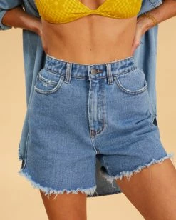 Best reviews of 🔔 Billabong Salty Blonde So Vibey Denim Shorts SALTY BLUE 😀 -Color of the season Shop abjds00133 billabongw syl dtl1 1