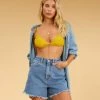 Best reviews of 🔔 Billabong Salty Blonde So Vibey Denim Shorts SALTY BLUE 😀 -Color of the season Shop abjds00133 billabongw syl frt1