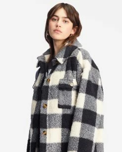 Cheap 🎁 Billabong Fairbanks Button-Up Teddy Bear Jacket NUDE MOOD 🥰 -Color of the season Shop abjft00187 billabongw bk1 dtl1 1