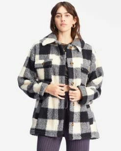 Cheap 🎁 Billabong Fairbanks Button-Up Teddy Bear Jacket NUDE MOOD 🥰 -Color of the season Shop abjft00187 billabongw bk1 frt1 1