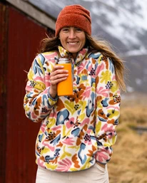 Budget 🔥 Billabong A/Div Boundary Mock 3 Half-Zip Pullover Sweatshirt BLACK MULTI 🧨