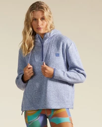 Best Sale 🔥 Billabong A/Div Highway Half-Zip Hoodie BLUE MOUNTAIN 🎉