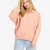 Promo 🛒 Billabong Lost Time Pullover Sweatshirt STONE ROSE 🎁 -Color of the season Shop abjft00331 billabongw sne frt1