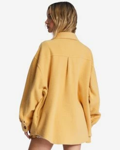 Promo 💯 Billabong Anytime Shacket Oversized Button-Through Jacket MELLOW DAZE 🔔 -Color of the season Shop abjft00350 billabongw ygy0 bck1 1