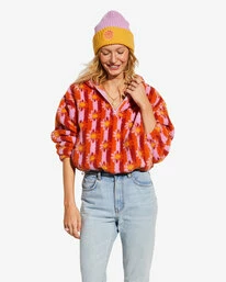 Wholesale 🤩 Billabong X Smiley Cozy Smiles Sweatshirt ORANGE KISS ✔️