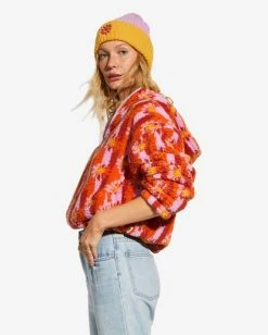 Wholesale 🤩 Billabong X Smiley Cozy Smiles Sweatshirt ORANGE KISS ✔️ -Color of the season Shop abjft00369 billabongw nkg0 sd1 1