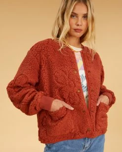 Hot Sale 🔔 Billabong Salty Blonde Cozy Shore Bomber Jacket SIPPIN COCONUTS 👏 -Color of the season Shop abjjk00172 billabongw mpm0 dtl1 1