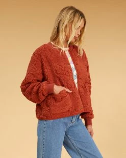Hot Sale 🔔 Billabong Salty Blonde Cozy Shore Bomber Jacket SIPPIN COCONUTS 👏 -Color of the season Shop abjjk00172 billabongw mpm0 sd1 1
