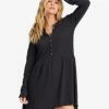 New 🤩 Billabong Always Lounging 👗 Dress OFF BLACK ❤️ -Color of the season Shop abjkd00109 billabongw ofb frt1