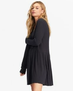 New 🤩 Billabong Always Lounging 👗 Dress OFF BLACK ❤️ -Color of the season Shop abjkd00109 billabongw ofb sd1 1