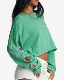 Outlet 🥰 Billabong Beach Boyfriend Long Sleeve Crop Top OFF BLACK 1 😍 -Color of the season Shop abjkt00282 billabongw gkz0 dtl1 1