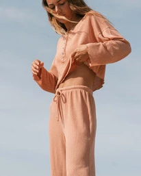 Outlet 🌟 Billabong Come Again Cozy Lounge Top LUV ARMY 🎉