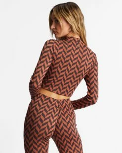 Best reviews of 😍 Billabong New Heights Long Sleeve Mock Neck Top BRICK 🎉 -Color of the season Shop abjkt00444 billabongw brk bck1 1