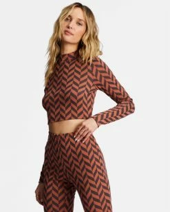 Best reviews of 😍 Billabong New Heights Long Sleeve Mock Neck Top BRICK 🎉 -Color of the season Shop abjkt00444 billabongw brk sd1 1