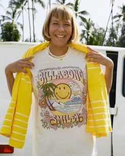 Best Sale 😉 Billabong X Smiley True Boy Oversized T-Shirt PEACH KISS ⌛ -Color of the season Shop abjkt00455 billabongl scs frt1 1