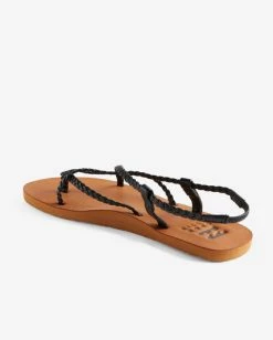 Cheapest 🤩 Billabong Crossing By Braided 🩴 Sandals OFF BLACK 🧨 -Color of the season Shop abjl100047 billabongp ofb bck1 1