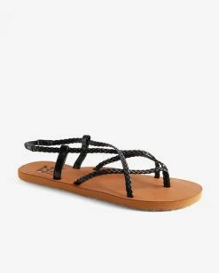 Cheapest 🤩 Billabong Crossing By Braided 🩴 Sandals OFF BLACK 🧨 -Color of the season Shop abjl100047 billabongp ofb frt1 1