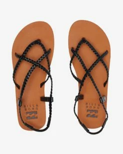 Cheapest 🤩 Billabong Crossing By Braided 🩴 Sandals OFF BLACK 🧨 -Color of the season Shop abjl100047 billabongp ofb frt3 1