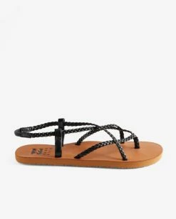 Cheapest 🤩 Billabong Crossing By Braided 🩴 Sandals OFF BLACK 🧨 -Color of the season Shop abjl100047 billabongp ofb sd1 1