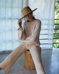 Brand new 🛒 Billabong Out And About High-Waisted Knit Pants DESERT SAND ✨