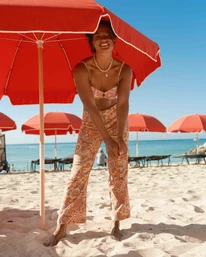 Deals 🎉 Billabong X Smiley So Trippy Linen Pants MULTI 😀