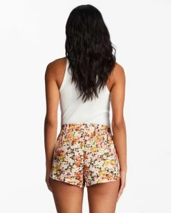 Wholesale ✨ Billabong Road Trippin Crinkle Elastic Waist Shorts LIGHT SUNSET GOLD 🎁 -Color of the season Shop abjns00209 billabongw mul bck1 1