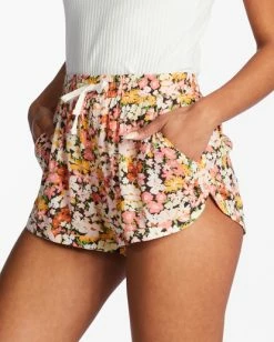 Wholesale ✨ Billabong Road Trippin Crinkle Elastic Waist Shorts LIGHT SUNSET GOLD 🎁 -Color of the season Shop abjns00209 billabongw mul dtl1 1