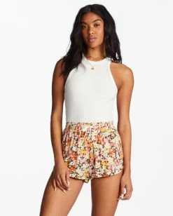 Wholesale ✨ Billabong Road Trippin Crinkle Elastic Waist Shorts LIGHT SUNSET GOLD 🎁 -Color of the season Shop abjns00209 billabongw mul frt1 1