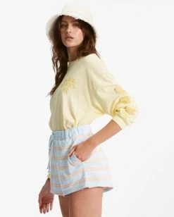 Coupon 😀 Billabong Feeling Free High-Waisted Knit Shorts PINA COLADA 😍 -Color of the season Shop abjns00218 billabongw bzp0 dtl2 1