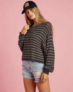 Best Pirce 😀 Billabong She's A Trip Crewneck Sweater VINTAGE CORAL 👍 -Color of the season Shop abjsw00201 billabongw ob1 sd1 1