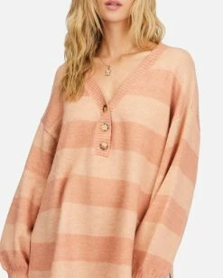 Discount 🤩 Billabong Sol Chasing Tunic Sweater GINGER ✔️ -Color of the season Shop abjsw00207 billabongw gin dtl1 1