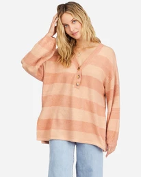 Discount 🤩 Billabong Sol Chasing Tunic Sweater GINGER ✔️