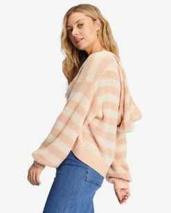 Cheap ✔️ Billabong Mas Amor Hooded V-Neck Sweater NUDE MOOD 🎁 -Color of the season Shop abjsw00212 billabongw thb0 sd1 1