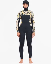 Promo 🥰 Billabong 4/3 Salty Dayz Hooded Full Wetsuit JUNGLE NIGHT 🌟