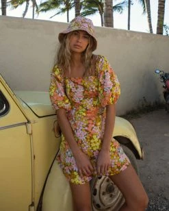 Best Sale 🤩 Billabong Paradise Mini 👗 Dress MOSS 🥰 -Color of the season Shop abjwd00225 billabongl mos frt1 1