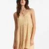 Best deal 🔔 Billabong You Got It Mini 👗 Dress LIGHT SUNSET GOLD 👍 -Color of the season Shop abjwd00418 billabongw tjq0 frt1