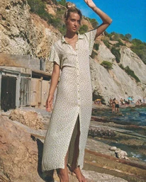Brand new 🔔 Billabong Garden Party Maxi 👕 Shirt 👗 Dress AGAVE ❤️