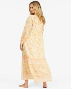 Brand new 🛒 Billabong Endless Sunset Long Sleeve Maxi 👗 Dress SALT CRYSTAL 2 ❤️ -Color of the season Shop abjwd00470 billabongw sc2 bck1 1