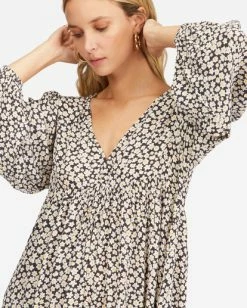 Deals 👍 Billabong Secret Wish Long Sleeve Babydoll 👗 Dress OFF BLACK 💯 -Color of the season Shop abjwd00475 billabongw ofb dtl1 1