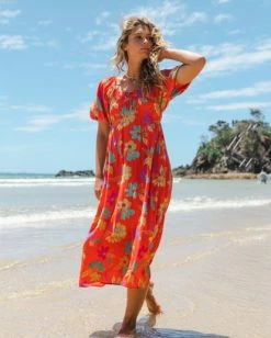 Best reviews of 🤩 Billabong True Romance Midi 👗 Dress TEA TREE 🔥 -Color of the season Shop abjwd00478 billabongl rne0 frt1 1