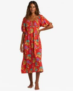 Best reviews of 🤩 Billabong True Romance Midi 👗 Dress TEA TREE 🔥 -Color of the season Shop abjwd00478 billabongw rne0 frt1 1