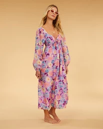 Cheapest ๐ฅ Billabong Salty Blonde Paradise Love Long Sleeve Midi ๐ Dress LOVIN LILAC โญ 5 Cheapest ๐ฅ Billabong Salty Blonde Paradise Love Long Sleeve Midi ๐ Dress LOVIN LILAC โญ - Image 3